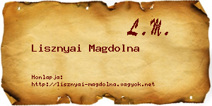 Lisznyai Magdolna névjegykártya